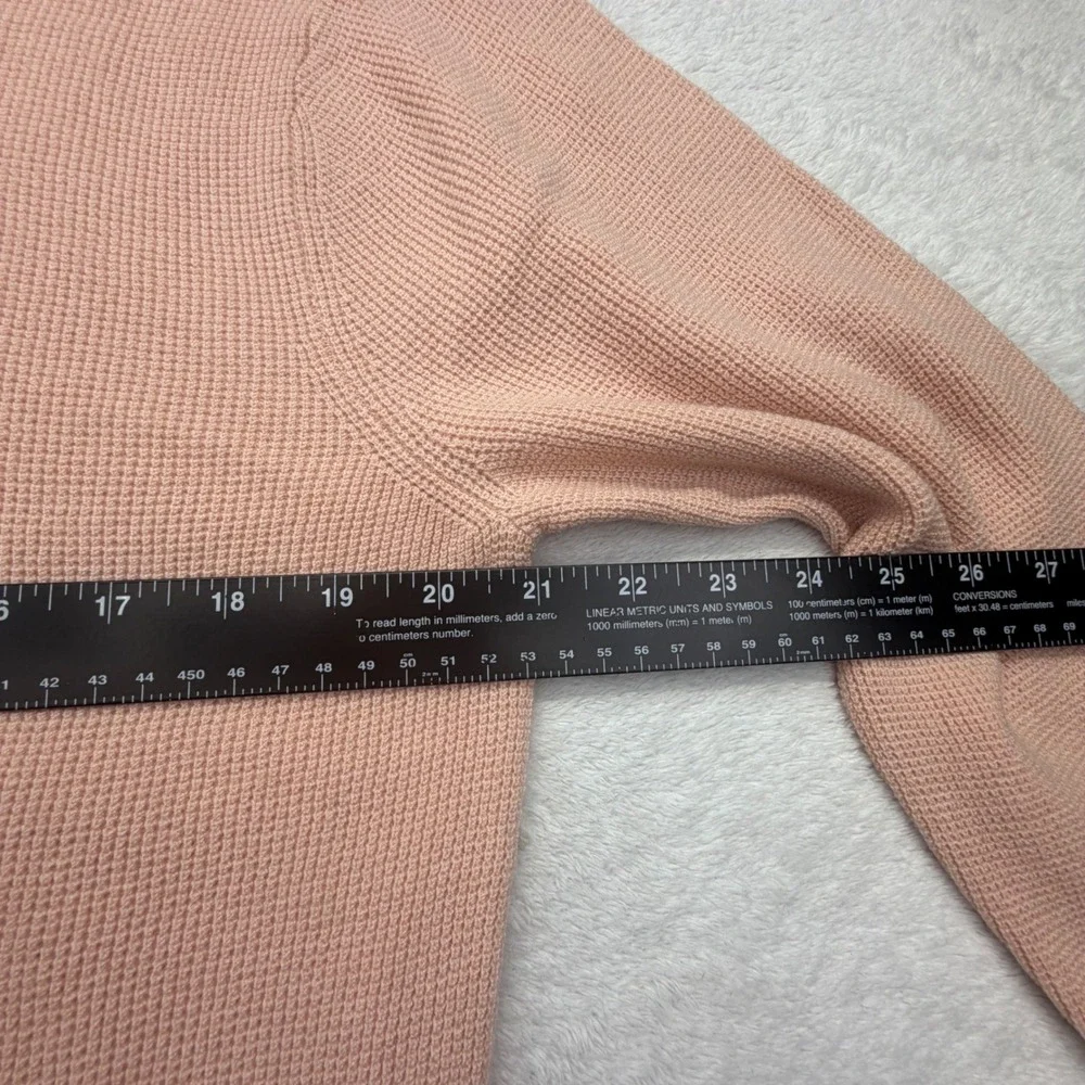 NWOT Uniqlo Sweater Mens L V-Neck Waffle Knit Long Sleeve Pullover Casual